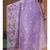 Lavendar supernet with embroidery saree with blouse piece