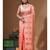Peach supernet with embroidery saree with blouse piece