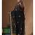 Black supernet with embroidery saree with blouse piece