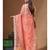 Peach supernet with embroidery saree with blouse piece