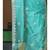 Sea green supernet with embroidery saree with blouse piece