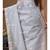 Grey supernet with embroidery saree with blouse piece