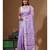 Lavendar supernet with embroidery saree with blouse piece