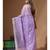 Lavendar supernet with embroidery saree with blouse piece