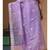 Lavendar supernet with embroidery saree with blouse piece