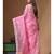 Pink supernet with embroidery saree with blouse piece