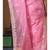 Pink supernet with embroidery saree with blouse piece