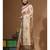 Beige semi- chanderi with embroidery saree with blouse piece