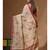 Beige semi- chanderi with embroidery saree with blouse piece