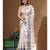off-white jacquard with embroidery saree with blouse piece