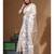 off-white jacquard with embroidery saree with blouse piece