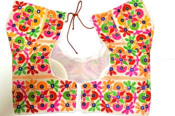 white  hand embroidered cotton blouse 3