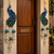 Handmade Peacock Beads Hanging Decorative Wall Hanging with Blue Ball for Home Decoration (Pack of 2)