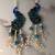 Handmade Peacock Beads Hanging Decorative Wall Hanging with Blue Ball for Home Decoration (Pack of 2)