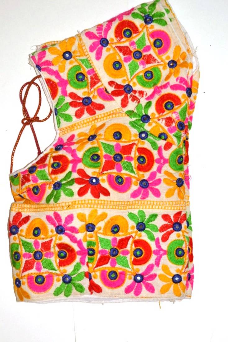 white  hand embroidered cotton blouse