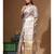 dusty grey silk blend saree with blouse piece