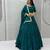 Garba Special Green Cotton Lehenga Choli with Handmade Mirror Work