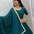 Garba Special Green Cotton Lehenga Choli with Handmade Mirror Work