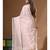 Peach viscose organza with embroideery saree with blouse piece