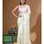Green viscose organza with embroideery saree with blouse piece