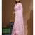 Pink viscose organza with embroideery saree with blouse piece