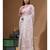Grey viscose organza with embroideery saree with blouse piece