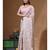 Grey viscose organza with embroideery saree with blouse piece