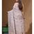 Grey viscose organza with embroideery saree with blouse piece