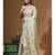 Light green viscose organza with embroideery saree with blouse piece