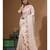 Cream viscose organza with embroideery saree with blouse piece