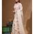 Cream viscose organza with embroideery saree with blouse piece