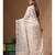 Cream viscose organza with embroideery saree with blouse piece