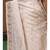 Cream viscose organza with embroideery saree with blouse piece