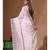 Pink viscose organza with embroideery saree with blouse piece
