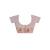 Pink viscose organza with embroideery saree with blouse piece