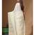 Light yellow viscose organza with embroideery saree with blouse piece