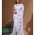 Lavendar viscose organza with embroideery saree with blouse piece