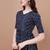 NAVY BLUE BANDHANI FOLI PRINT DESIGN WORK WITH RAYON FABRIC KURTI 