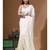 White viscose organza with embroideery saree with blouse piece