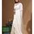 White viscose organza with embroideery saree with blouse piece