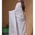 Grey viscose organza with embroideery saree with blouse piece