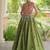 Kora Cotton Navratri Lehenga Choli with Thread Embroidery Gamthi Mirror Work & Latkan - free size