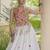 Kora Cotton Navratri Lehenga Choli with Thread Embroidery Gamthi Mirror Work & Latkan - free size