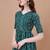 GREEN BANDHANI FOLI PRINT DESIGN WORK WITH RAYON FABRIC KURTI 