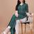 GREEN BANDHANI FOLI PRINT DESIGN WORK WITH RAYON FABRIC KURTI 