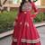 Kora Cotton Gamthi Gota Patti Mirror Work Lehenga Choli with Full Sleeves Shrug For Women - free size
