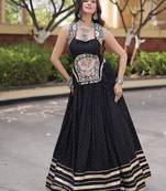 Reyon Mukesh Work Lehenga Choli with Gamthi Mirror Work & Patti Lace Full Stitched  Wedding Wear Lehenga Set