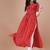 RED BANDHANI FOLI PRINT DESIGN WORK WITH RAYON FABRIC KURTI 