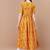 YELLOW BANDHANI FOLI PRINT DESIGN WORK WITH RAYON FABRIC KURTI 