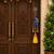 decorative mdf peacock latkan hanging home decorhanging for pooja decor & all festival decor (pack of 2)